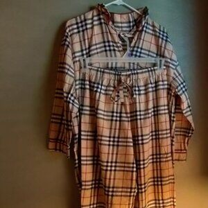 BURBERRY PLAID PAJAMA SET